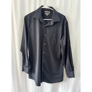 Apt. 9 Modern Fit Black Long Sleeve Dress Shirt – Size Large